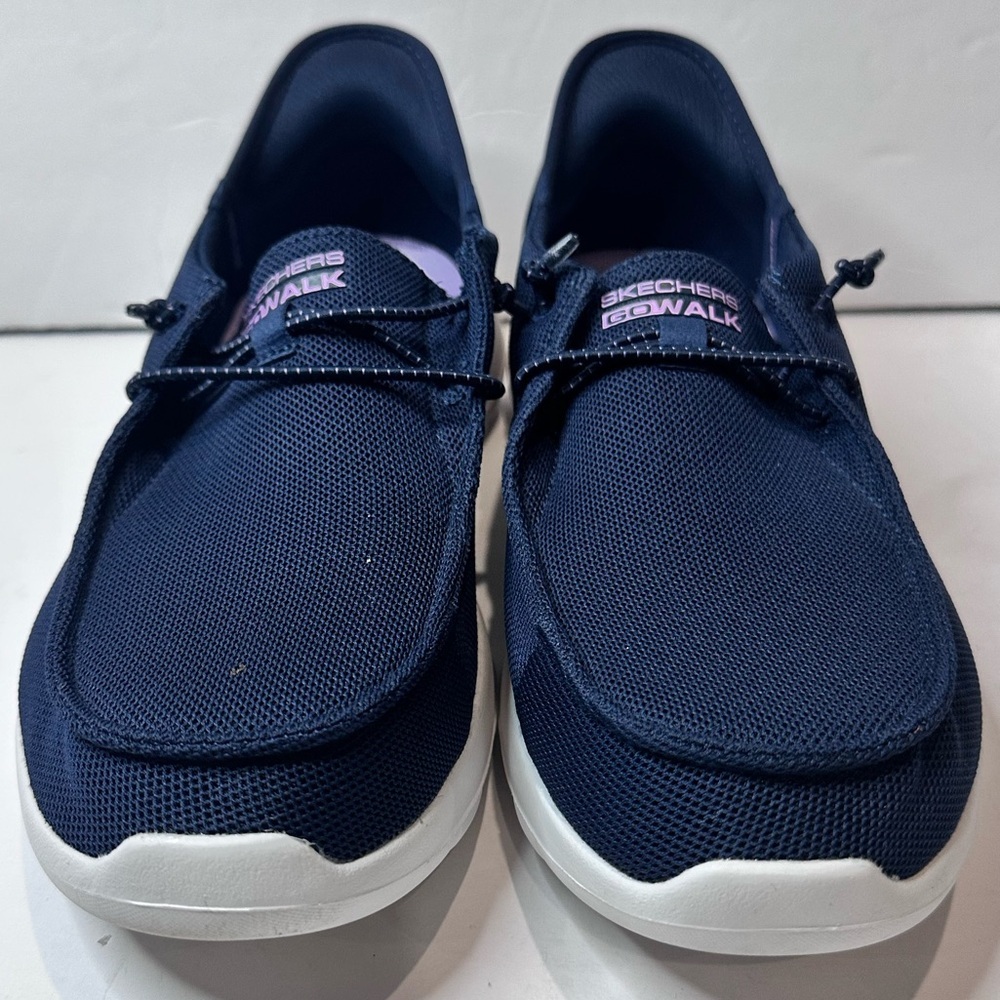Skechers women’s  Navy Slip-On Loafers - Picture 5 of 7